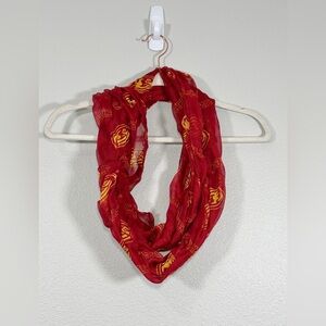 Iowa State University Cyclone Logo Scarf Infinity Sheer Wrap Ring Accessory OS